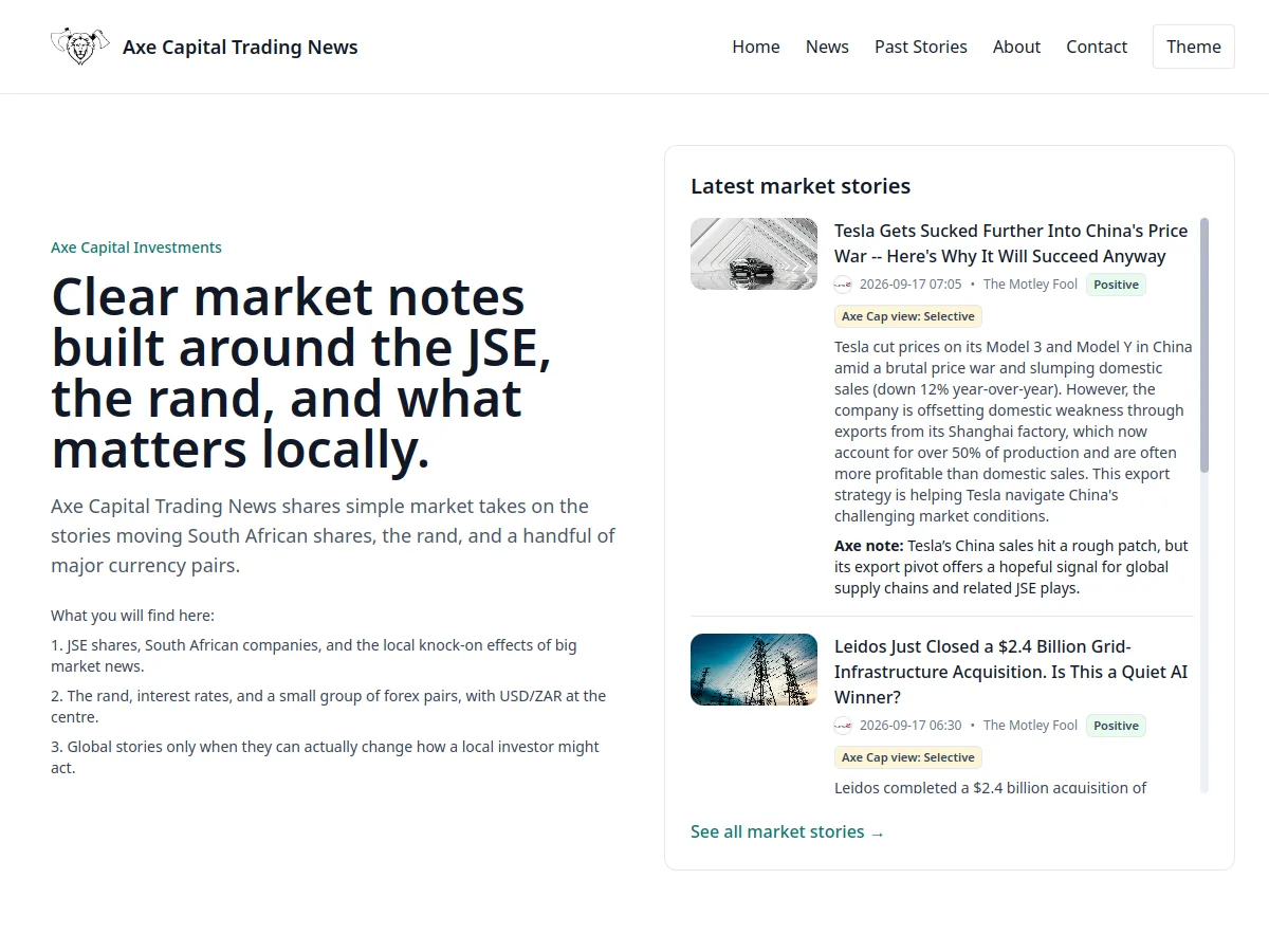 Axe Capital website preview